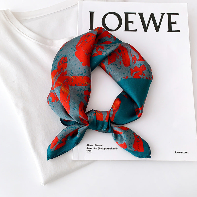 53 Silk Square Scarf 53*53cm Printed ribbon scarf