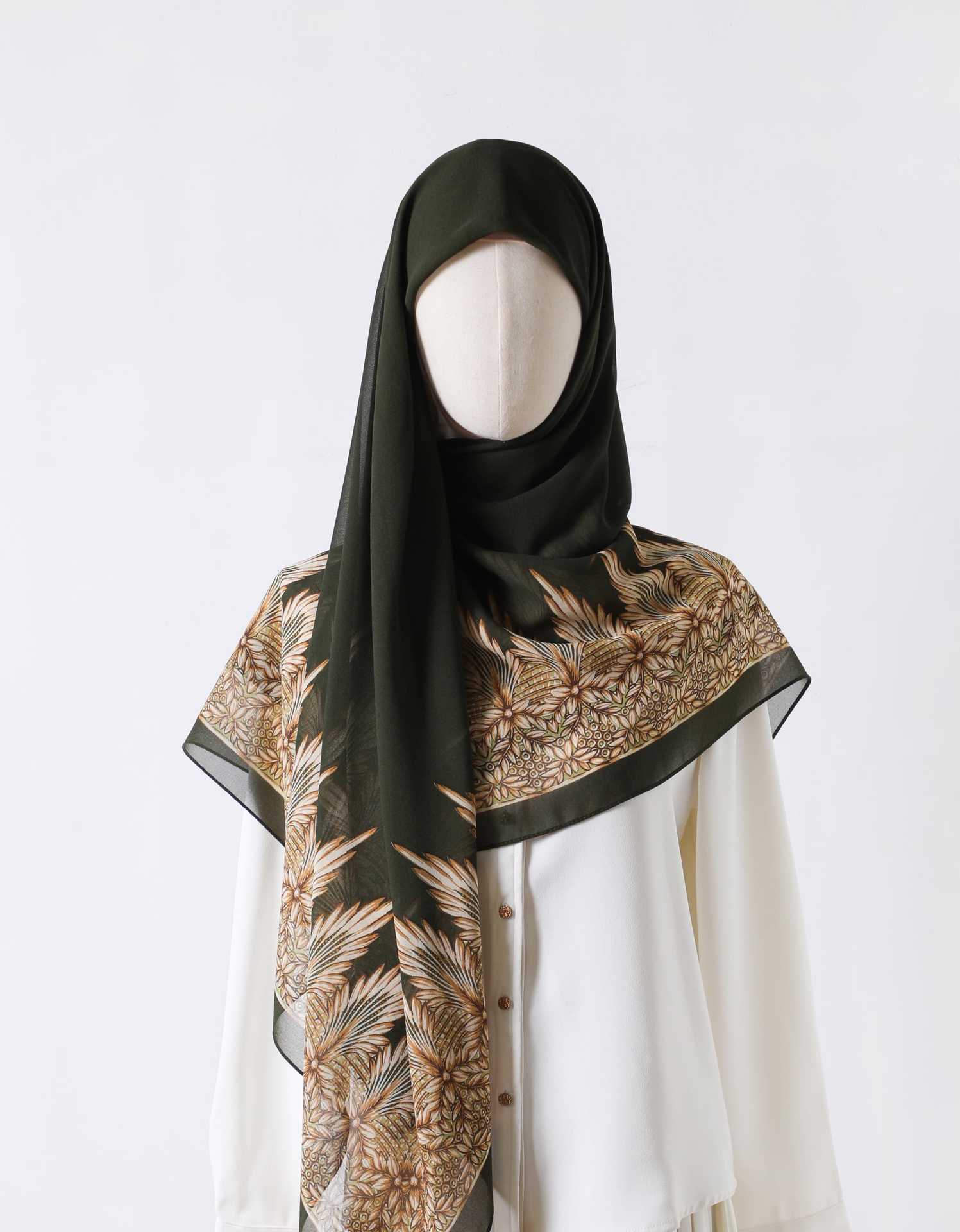 130 crystal chiffon 01 130*130cm Chiffon Scarf Silk Printed Sunscreen Scarf
