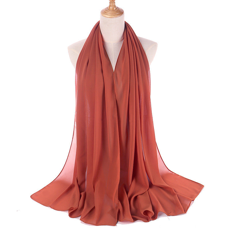 MSL006 Women's pearl chiffon bubble headscarf scarf - MinYang Fashion Apparel Accessory Manufacturer