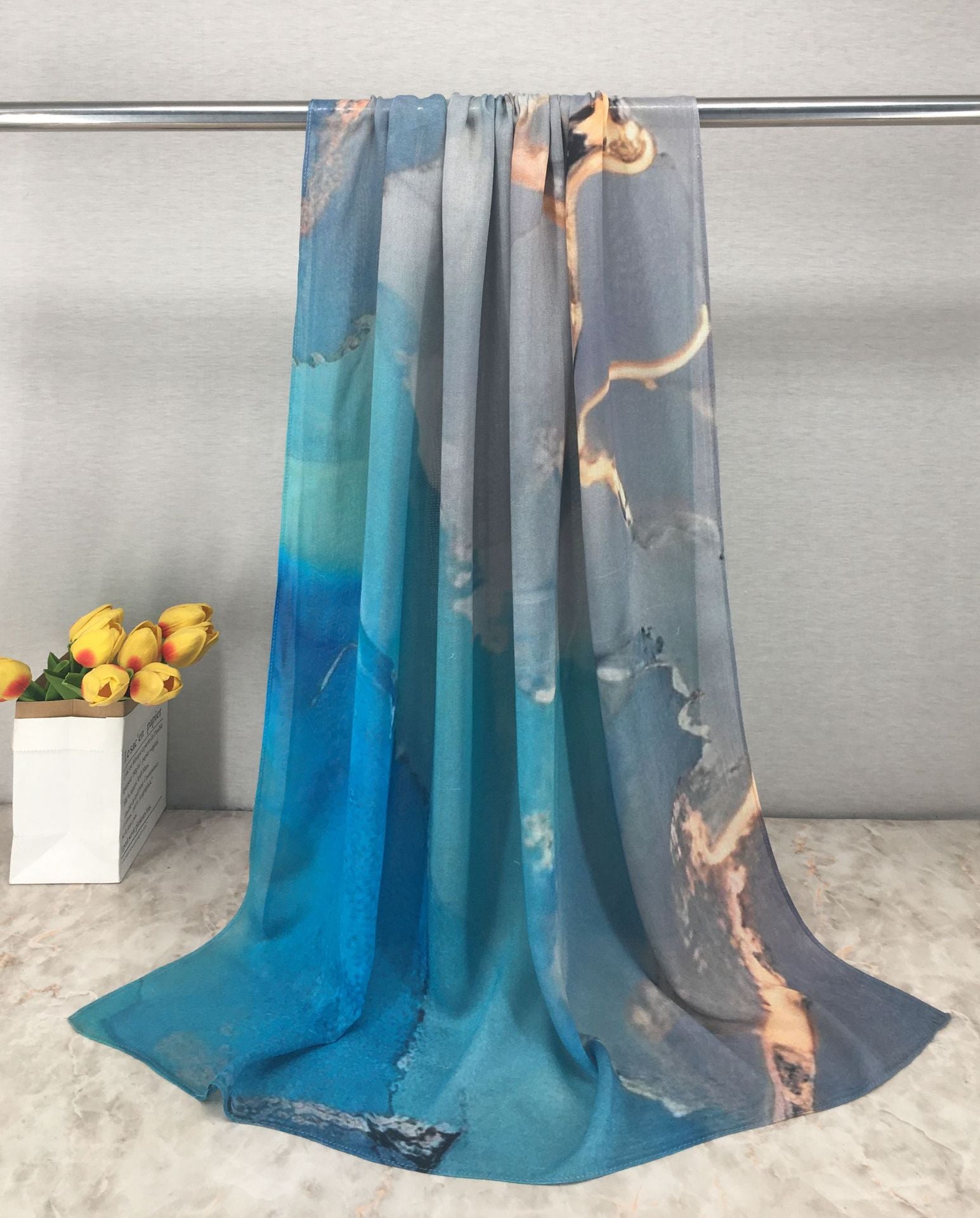 MYE001 Watercolor Modal Cotton Digital Print Scarf