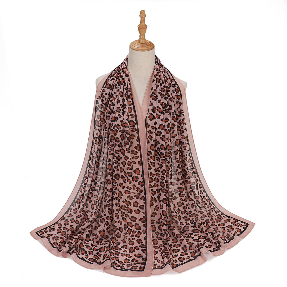 MSL333 New spring and summer pearl chiffon digital printing color scarf New spring and summer pearl chiffon digital printing color scarf