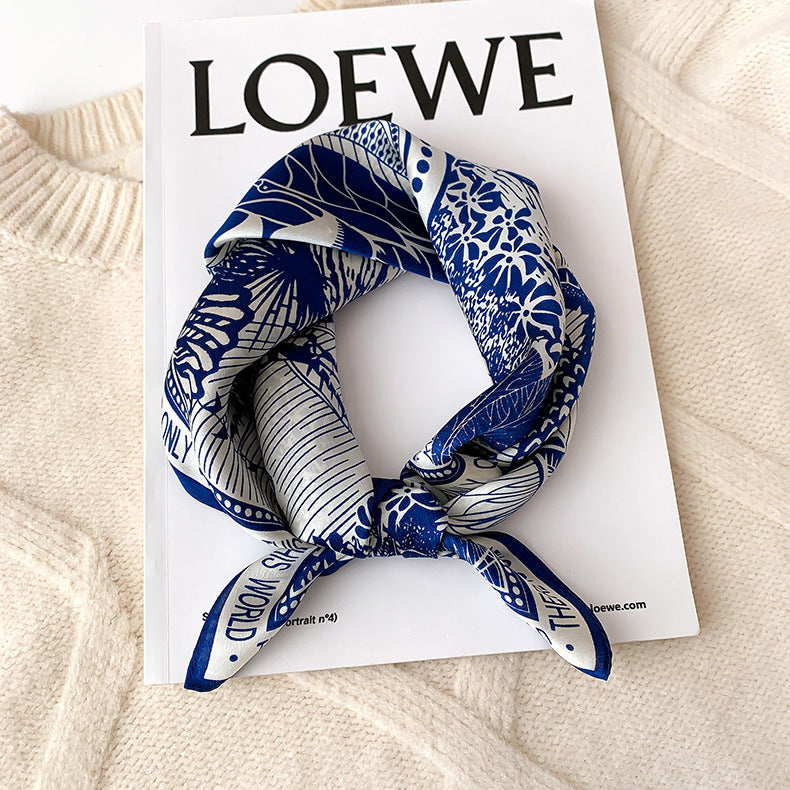53 Silk Square Scarf 53*53cm Printed ribbon scarf
