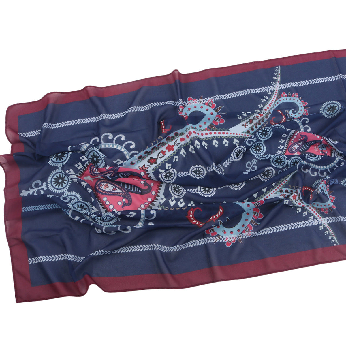 wj054 Printed breathable soft hijab
