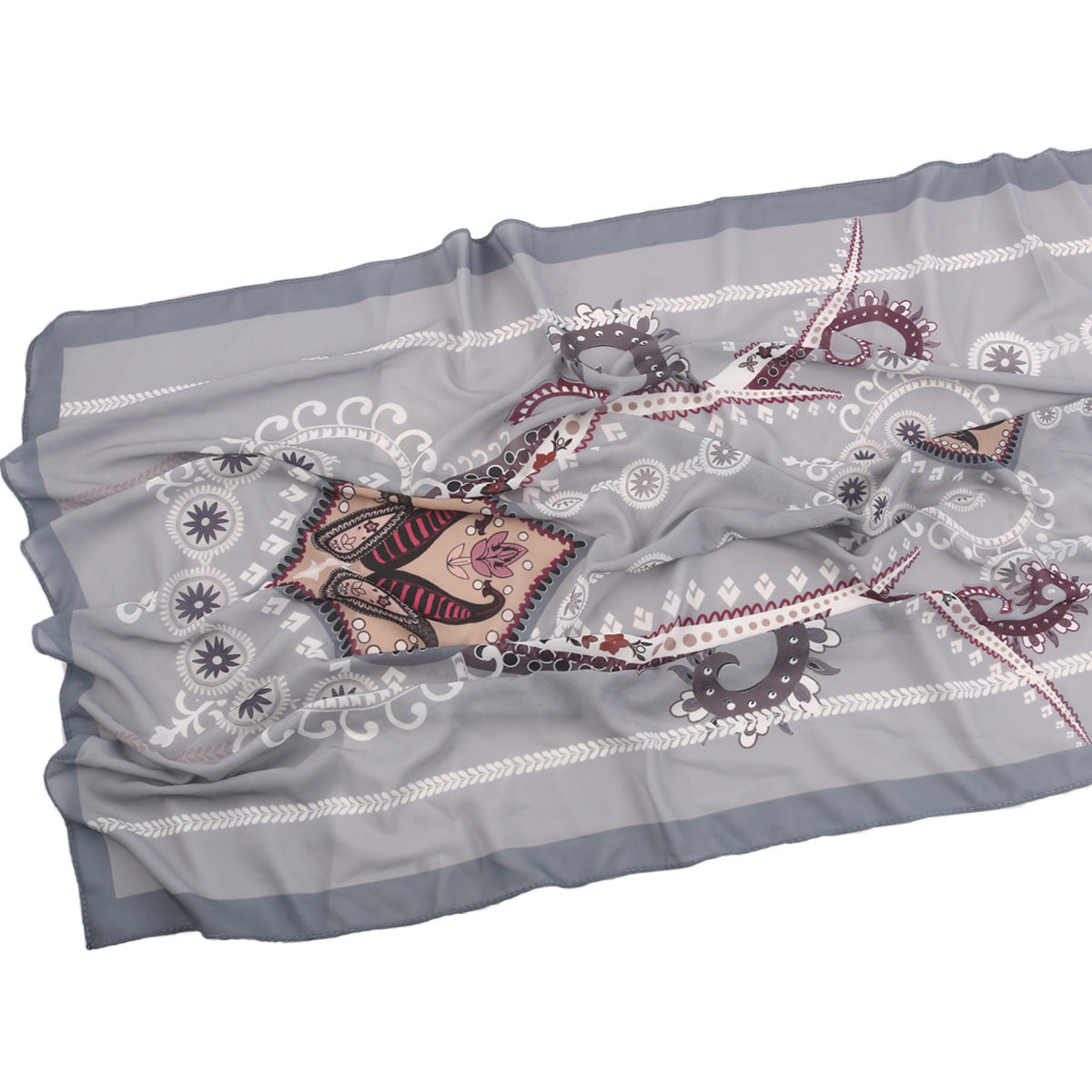 wj054 Printed breathable soft hijab