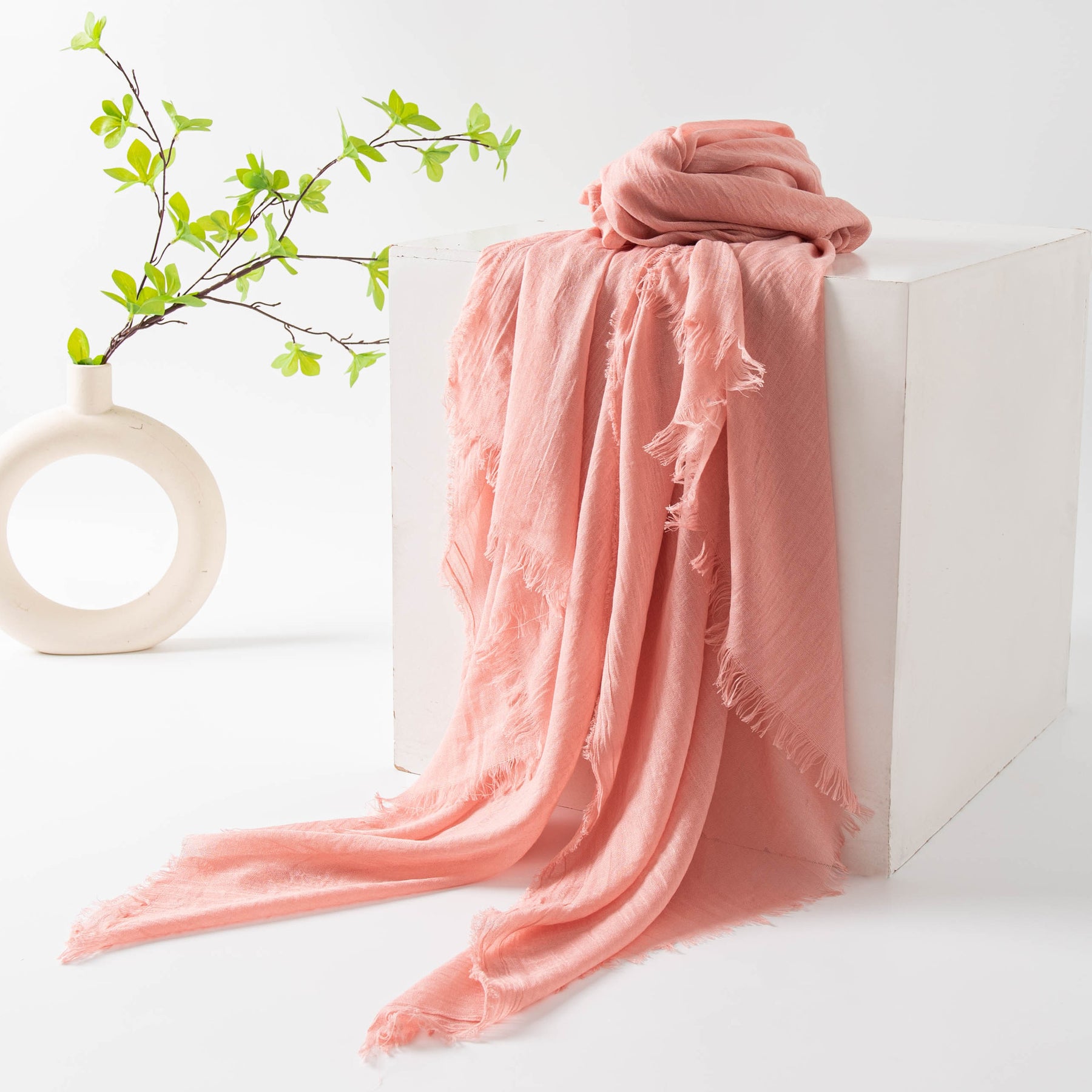 FH24-5559 Cotton and linen scarf for women in spring and autumn hijab/Scarf - MinYang Fashion Apparel Accessory Manufacturer