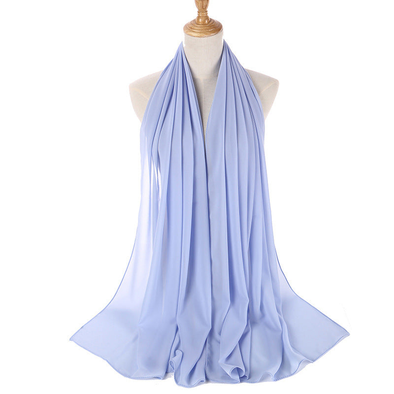 MSL006 Women's pearl chiffon bubble headscarf scarf - MinYang Fashion Apparel Accessory Manufacturer