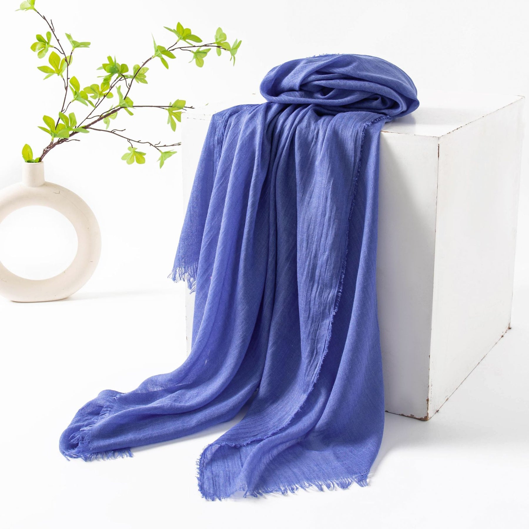 FH24-5559(2) Cotton and linen scarf scarf  winter scarf - MinYang Fashion Apparel Accessory Manufacturer