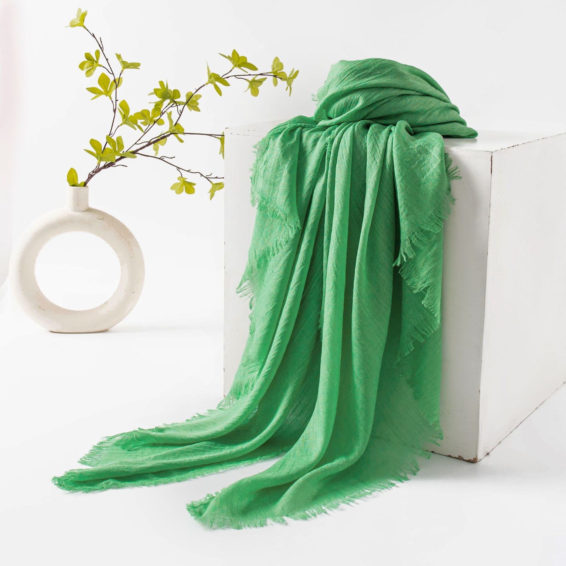 FH24-5559 Cotton and linen scarf for women in spring and autumn hijab/Scarf - MinYang Fashion Apparel Accessory Manufacturer