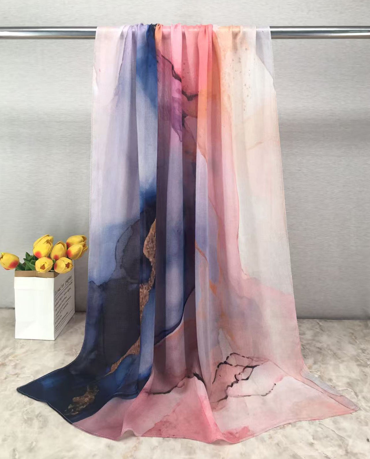 MYE001 Watercolor Modal Cotton Digital Print Scarf