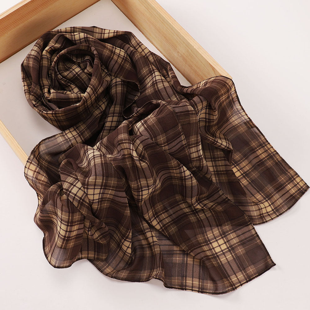 MSL358 Rose flower print hijab (MOQ:2 pieces)