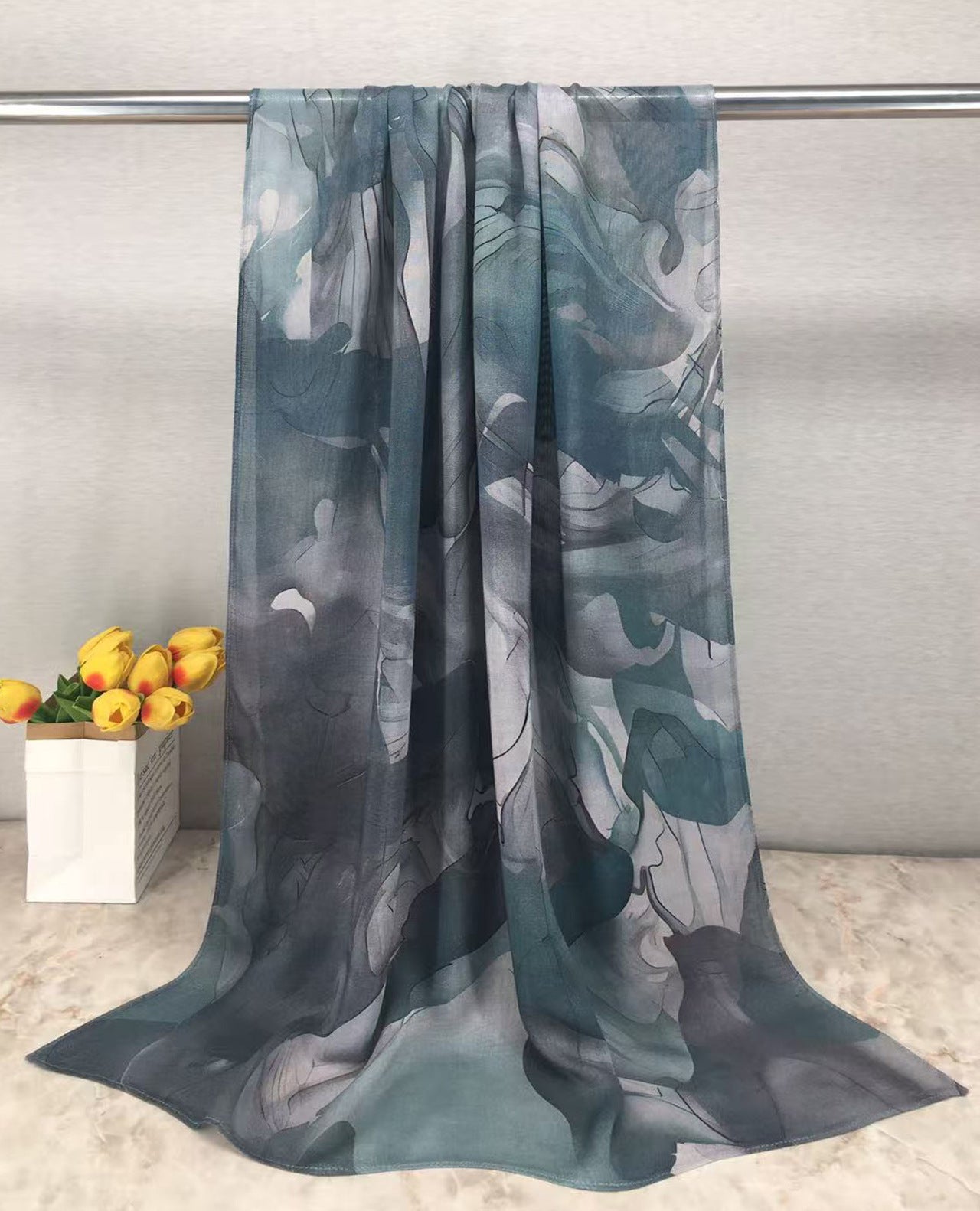 MYE001 Watercolor Modal Cotton Digital Print Scarf
