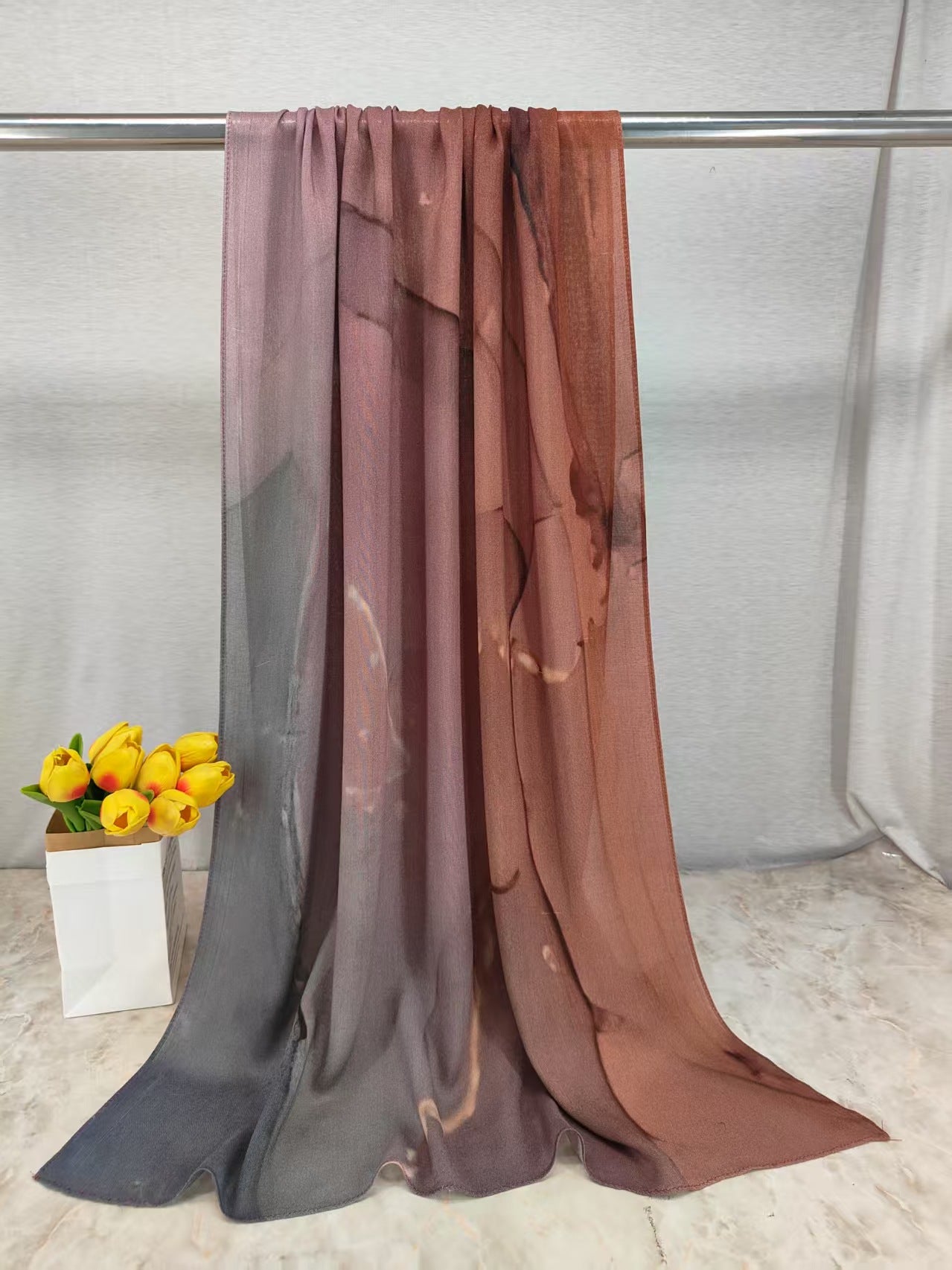 MYE001 Watercolor Modal Cotton Digital Print Scarf