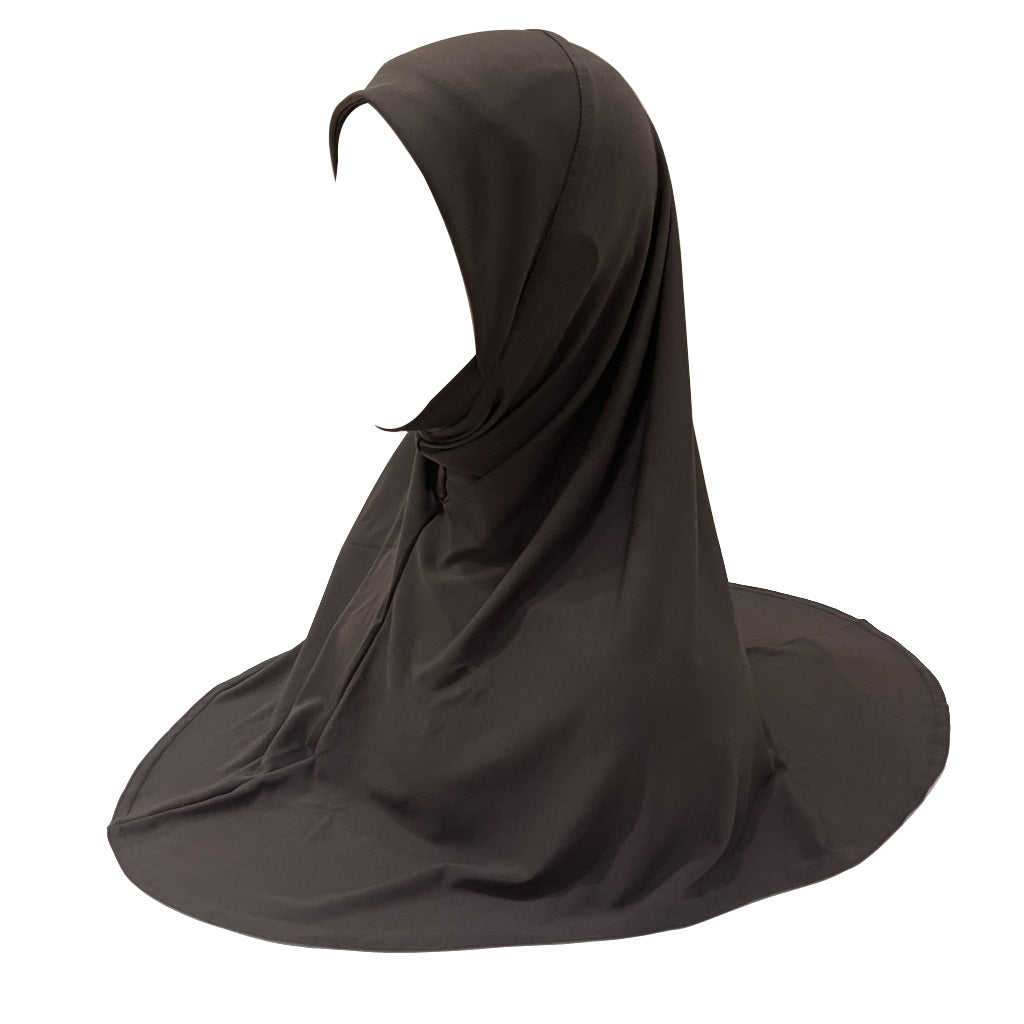 H302 High Fabric Slim The Face Instant Hijab 8-18 Years Old Size M Child