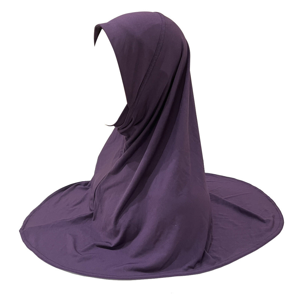H302 High Fabric Slim The Face Instant Hijab 8-18 Years Old Size M Child
