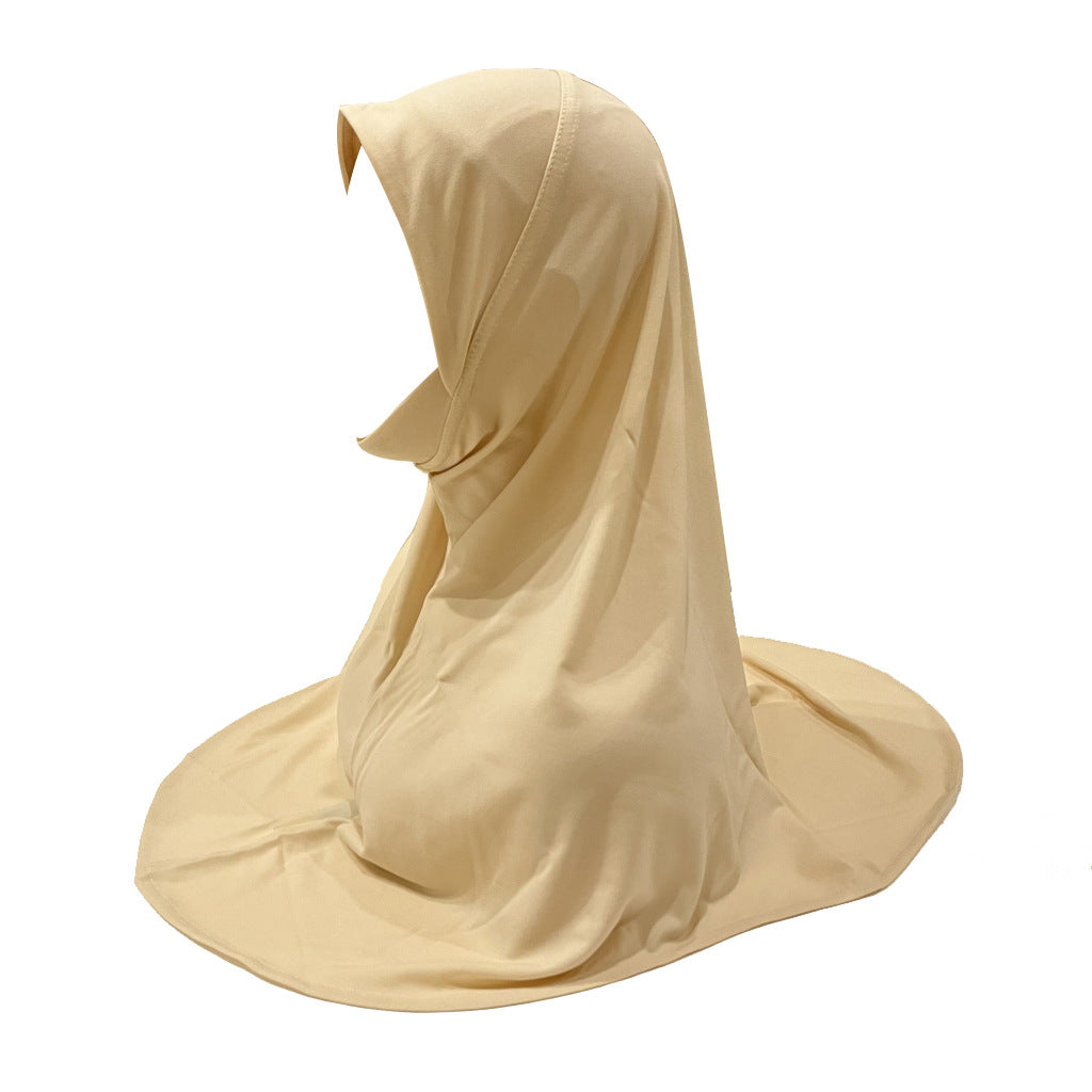 H302 High Fabric Slim The Face Instant Hijab 8-18 Years Old Size M Child