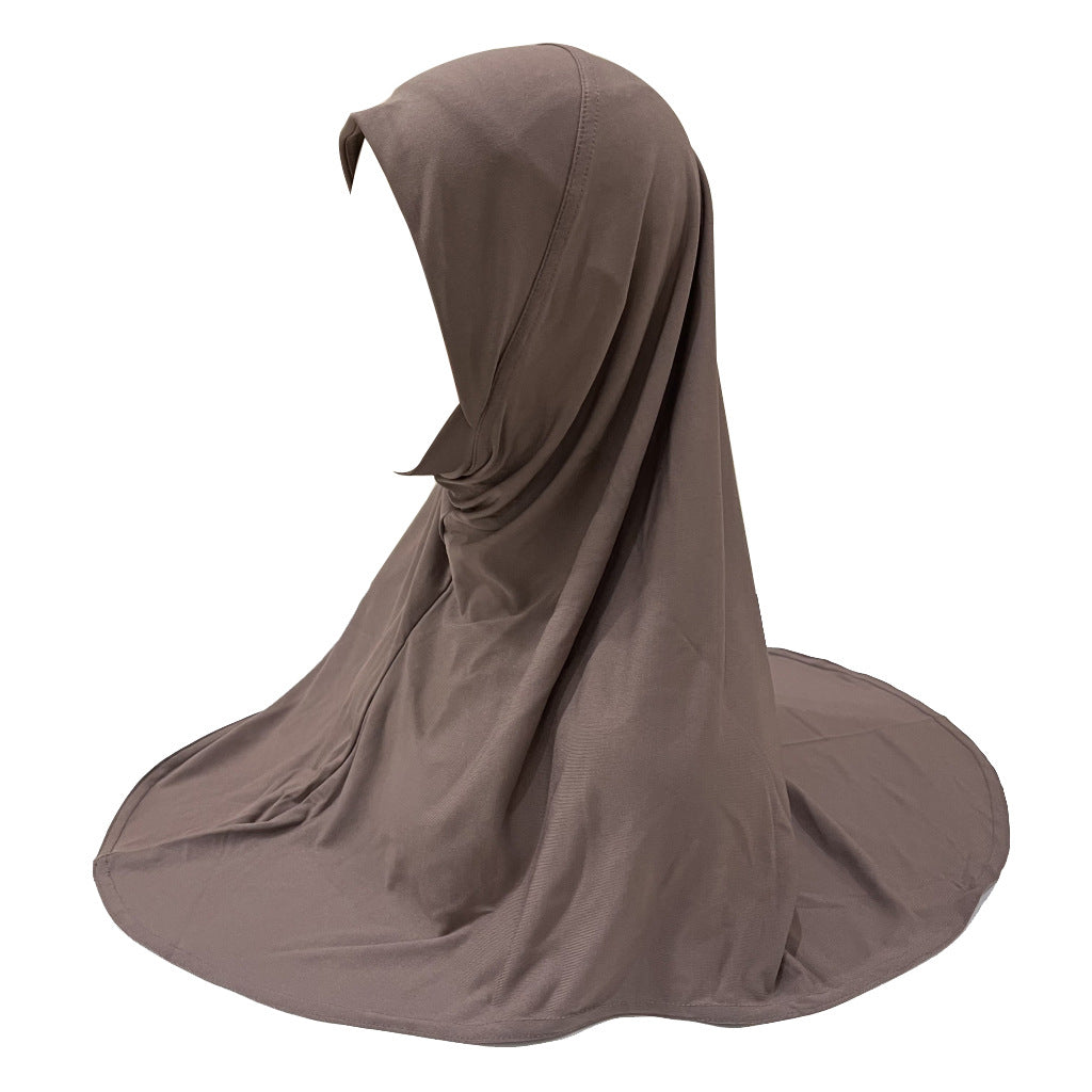 H302 High Fabric Slim The Face Instant Hijab 8-18 Years Old Size M Child