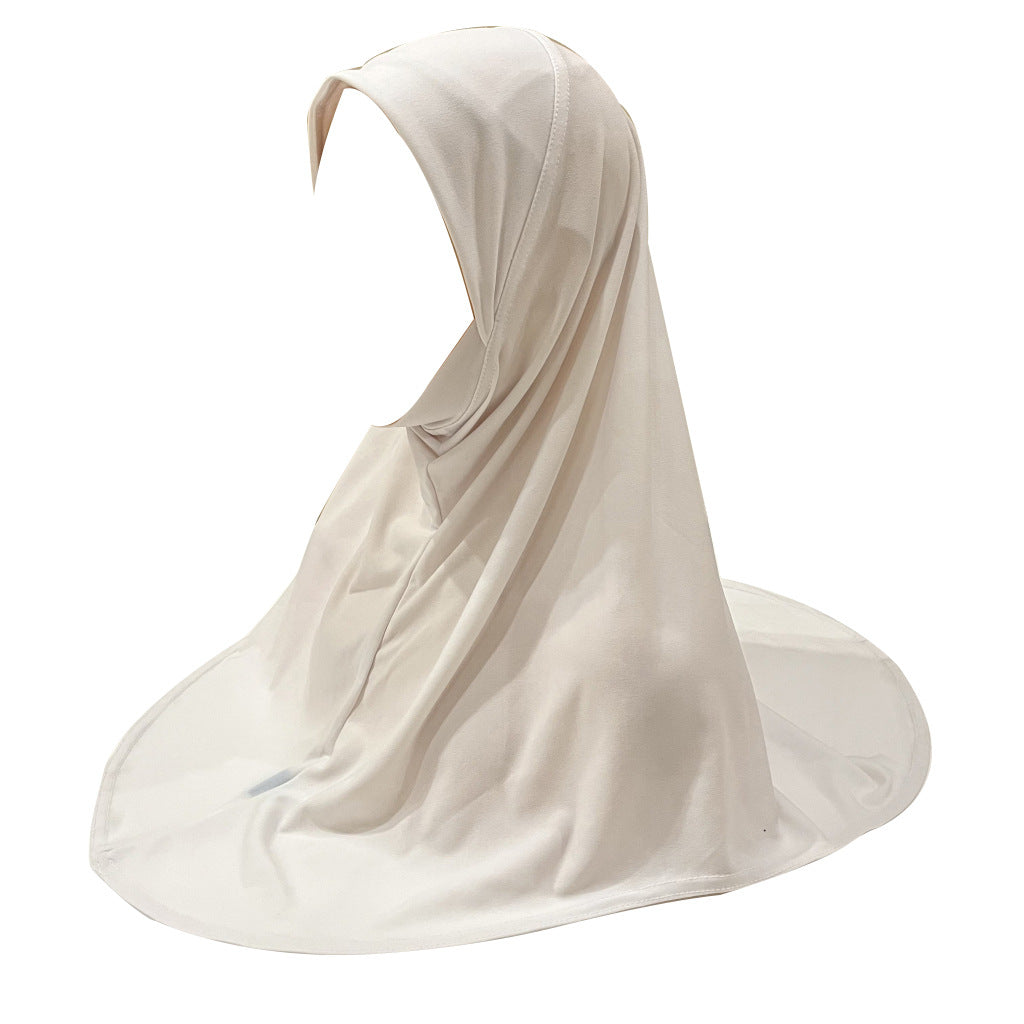 H302 High Fabric Slim The Face Instant Hijab 8-18 Years Old Size M Child