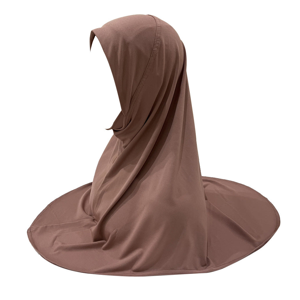 H302 High Fabric Slim The Face Instant Hijab 8-18 Years Old Size M Child