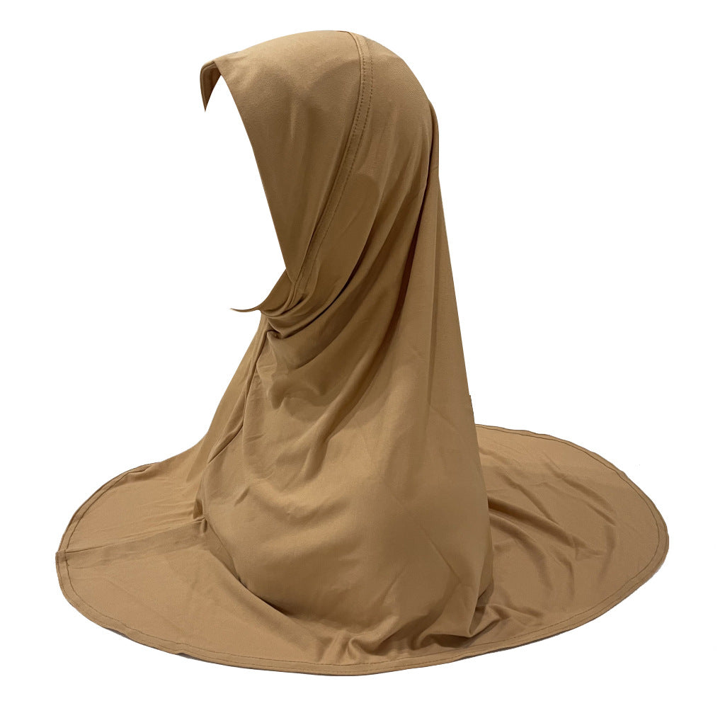 H302 High Fabric Slim The Face Instant Hijab 8-18 Years Old Size M Child