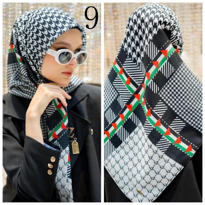 BDMY08 Kuffiyeh cuadrado estampado palestino
