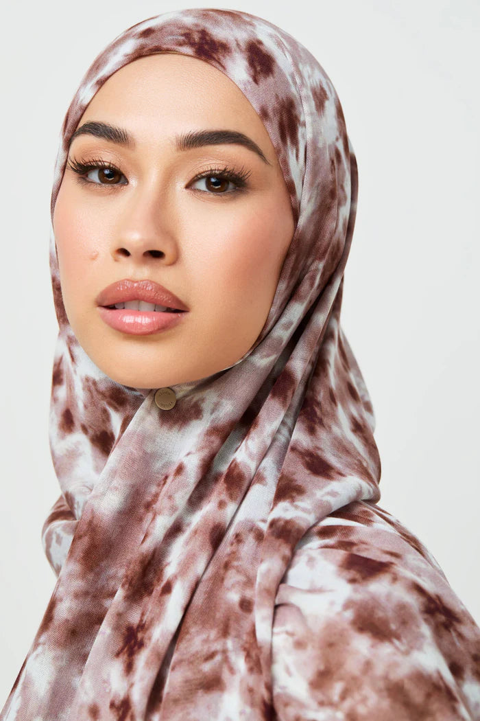 MY005 Hijab - Marbled Earth printed hijab/tudung scarf