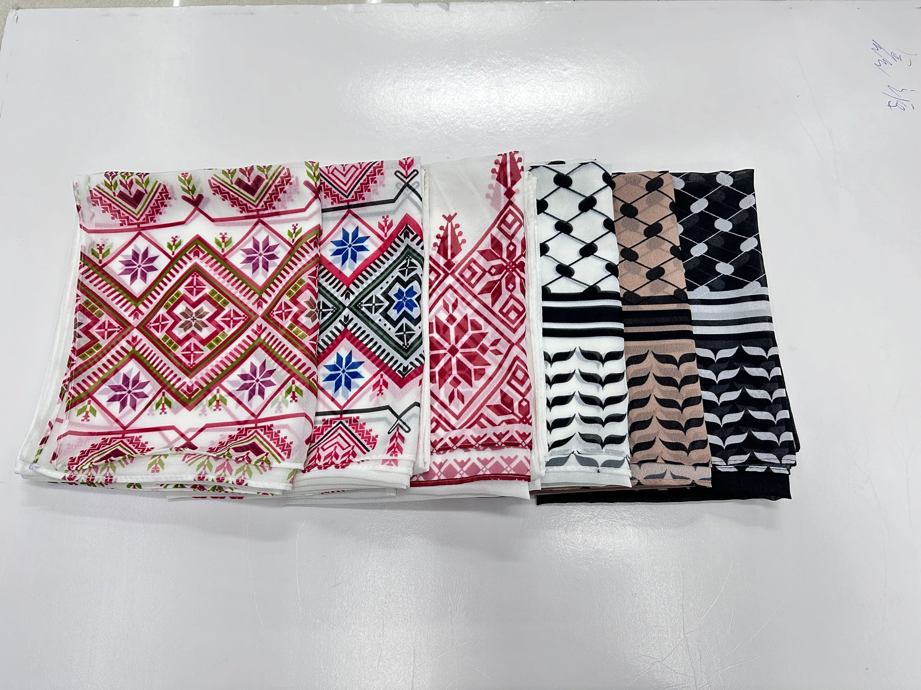 NUEVO02 HIJAB DE GASA CON ESTAMPADO KUFFIYEH