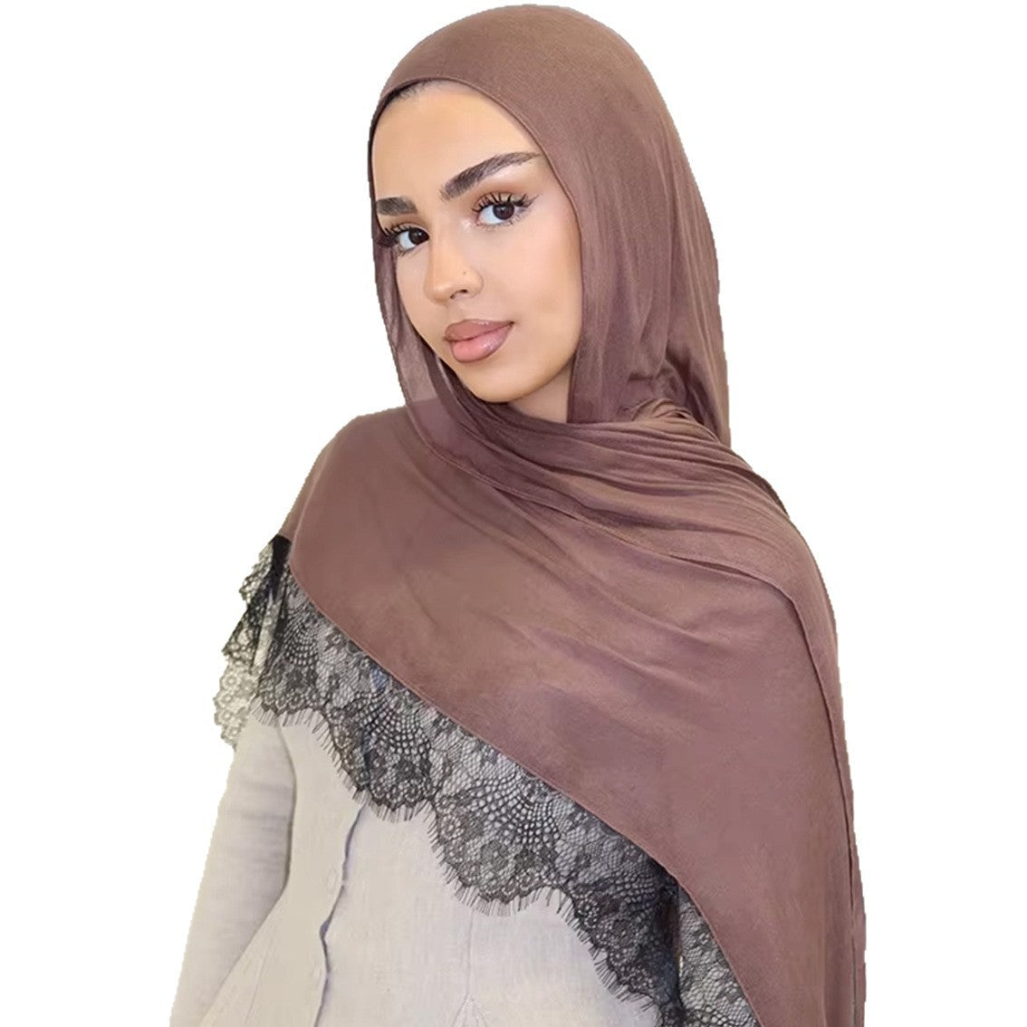 HY004 modal hijab example for the summer hijab fabric guide