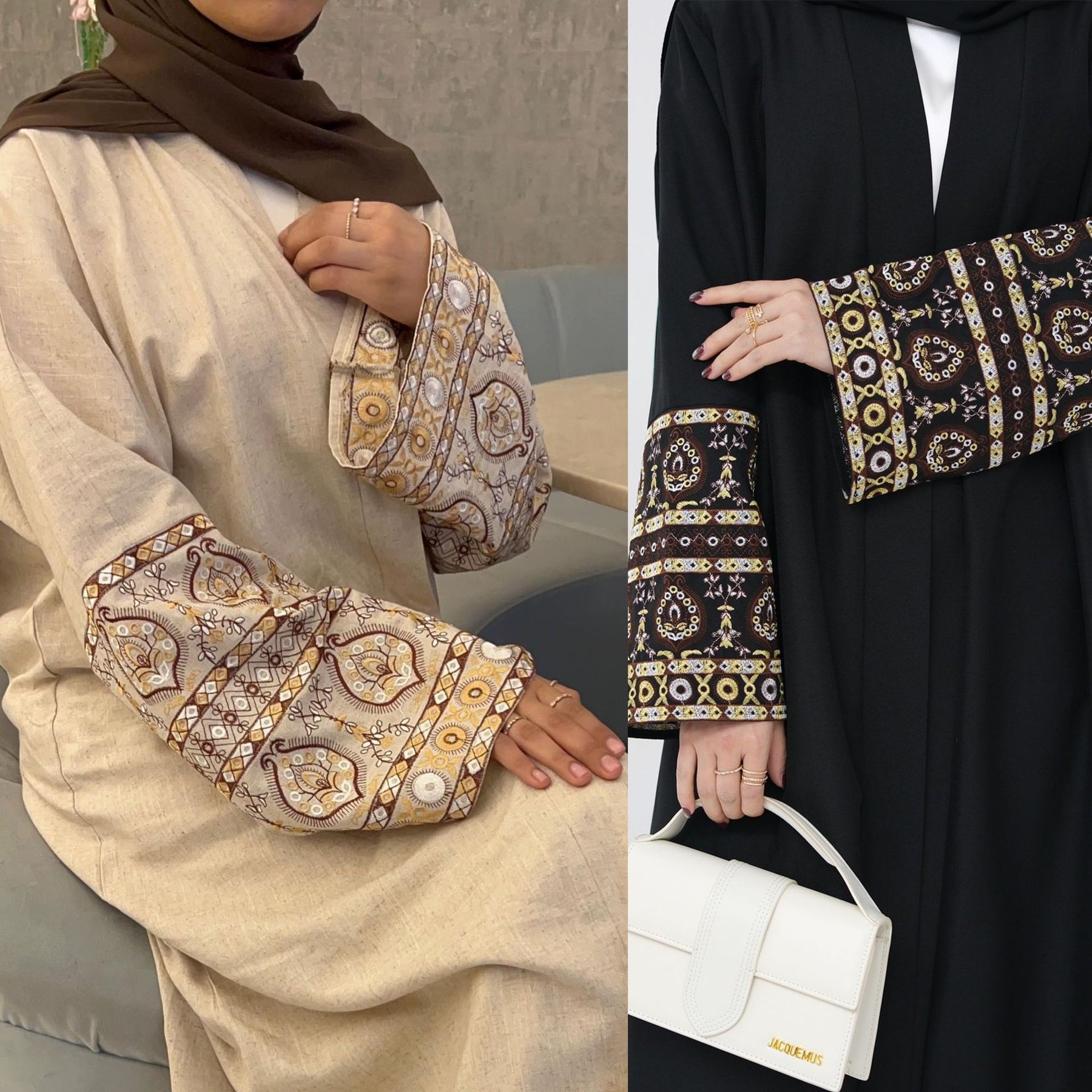 LR753 AliExpress Dubai Middle East Türkiye Dubai Beautifully Embroidered Elegant Cardigan Robe