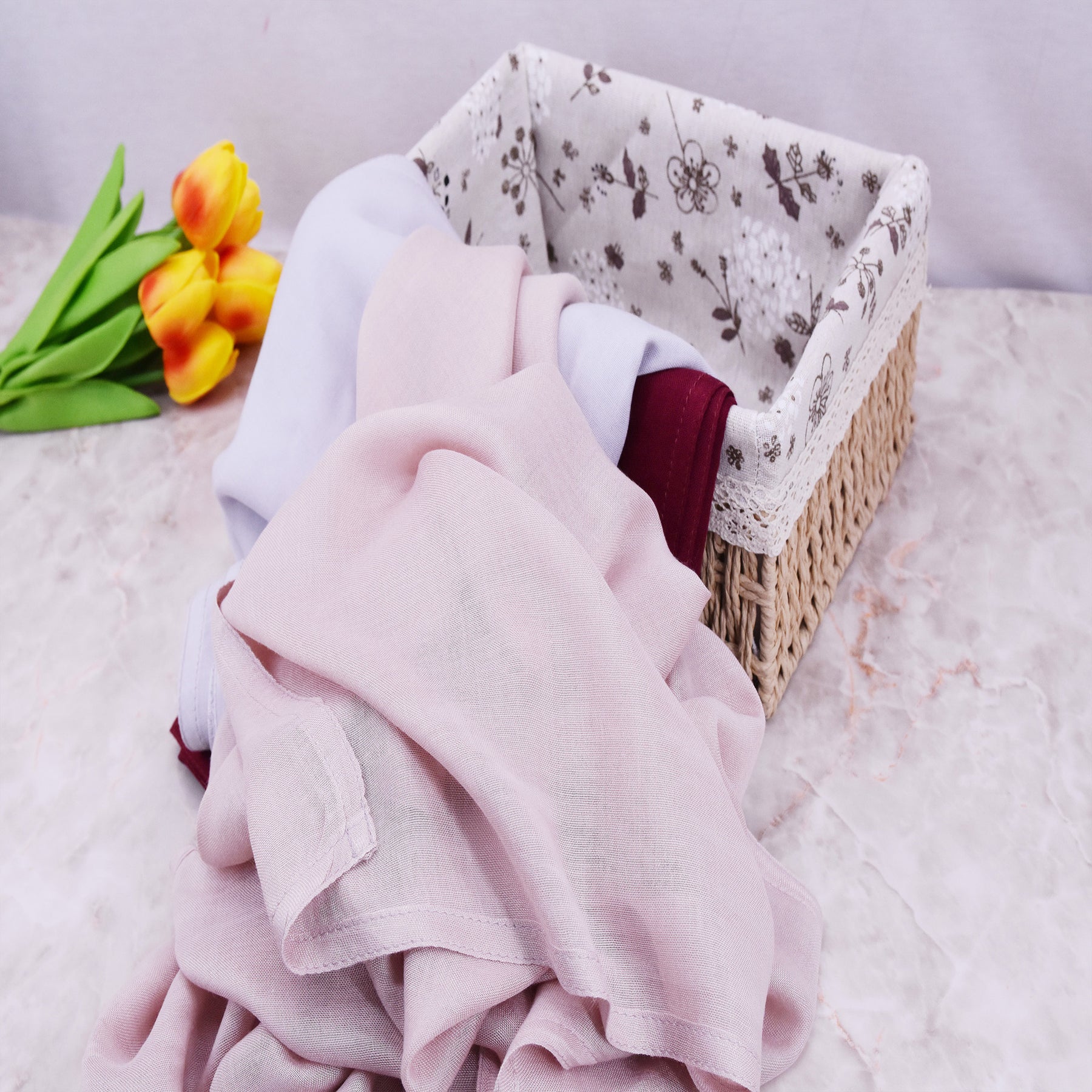 HY001 High Quality Modal Cotton Hijab 70X180CM Double Stitch 61 Colors