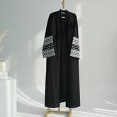 LR701 Dubai Middle East Turkish Dubai Embroidered Elegant Cardigan Robe