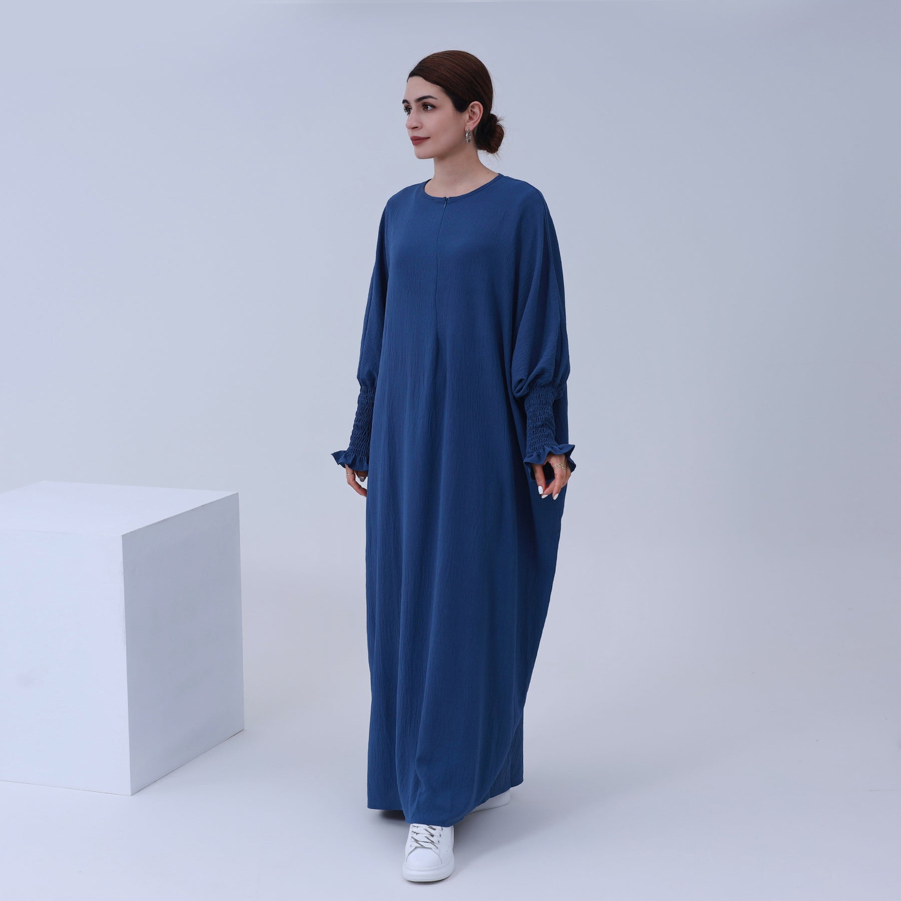 LR616 Middle East Dubai Turkish solid color Tiktok bat style dress - MinYang Fashion Apparel Accessory Manufacturer