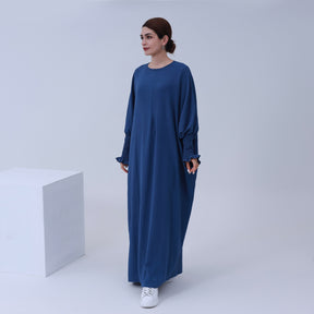 LR616 Middle East Dubai Turkish solid color Tiktok bat style dress - MinYang Fashion Apparel Accessory Manufacturer