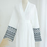 White + green embroidery thread