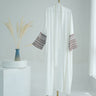 White + black embroidery thread
