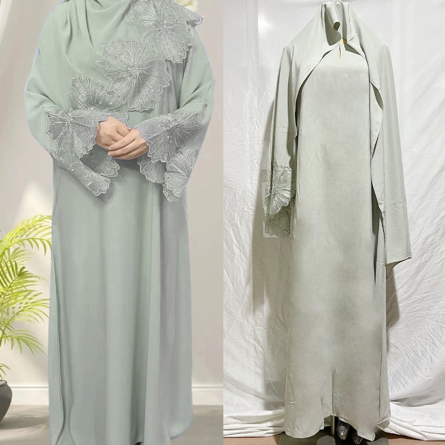 M189-4 Four-color Middle East foreign trade cross-border women's clothing Muslim women's robes Malay Indonesian dress with headscarf