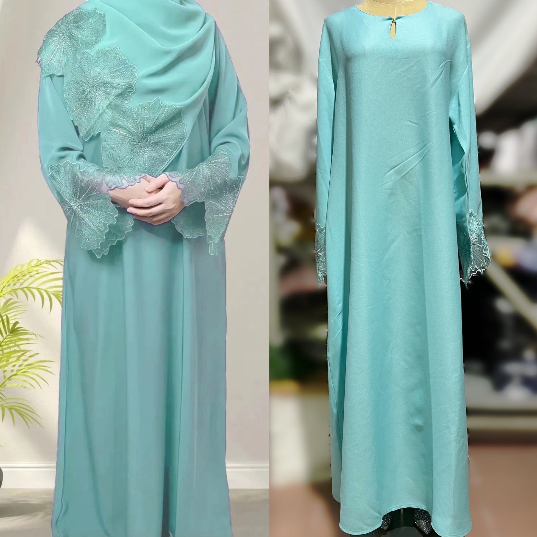 M189-4 Four-color Middle East foreign trade cross-border women's clothing Muslim women's robes Malay Indonesian dress with headscarf