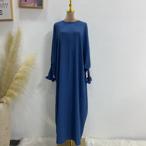 LR616 Middle East Dubai Turkish solid color Tiktok bat style dress - MinYang Fashion Apparel Accessory Manufacturer