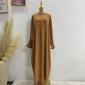 LR616 Middle East Dubai Turkish solid color Tiktok bat style dress - MinYang Fashion Apparel Accessory Manufacturer