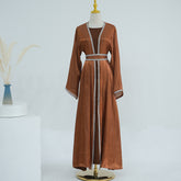 LR699 AliExpress Amazon Dubai Turkey Daily Solid Color Trimmed Robe Cardigan - MinYang Fashion Apparel Accessory Manufacturer