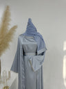 light grey+Inner wear + two crystal chains + color matching hijab
