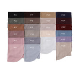 YZ317  Plain Pearl Chiffon Hijab with Built-in Magnetic Closure