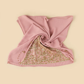 A091  Chiffon beaded hijab(MOQ: 3 pieces）