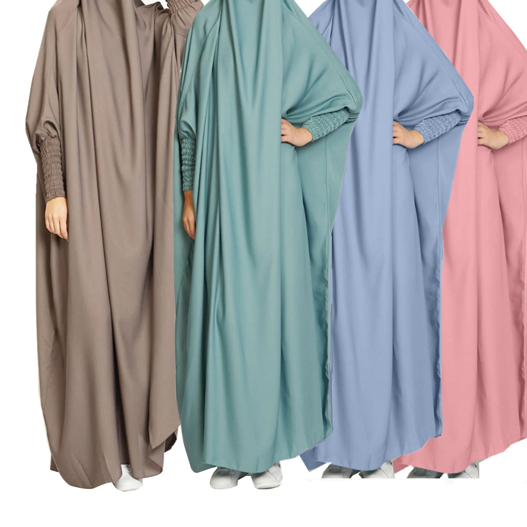 535  Plain Large Swing Abaya Matching Family Dress