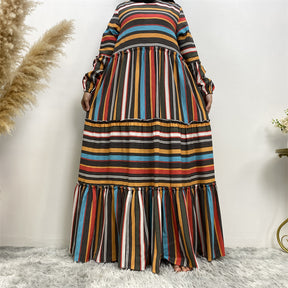 6400-1 stripe abaya dress