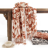 FH22-5005 Floral printed winter scarf