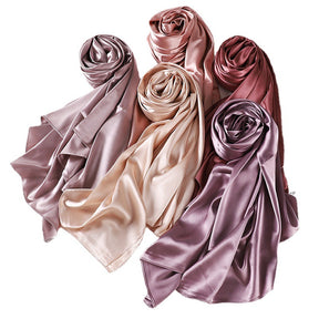 MSL191 plain satin silk hijab