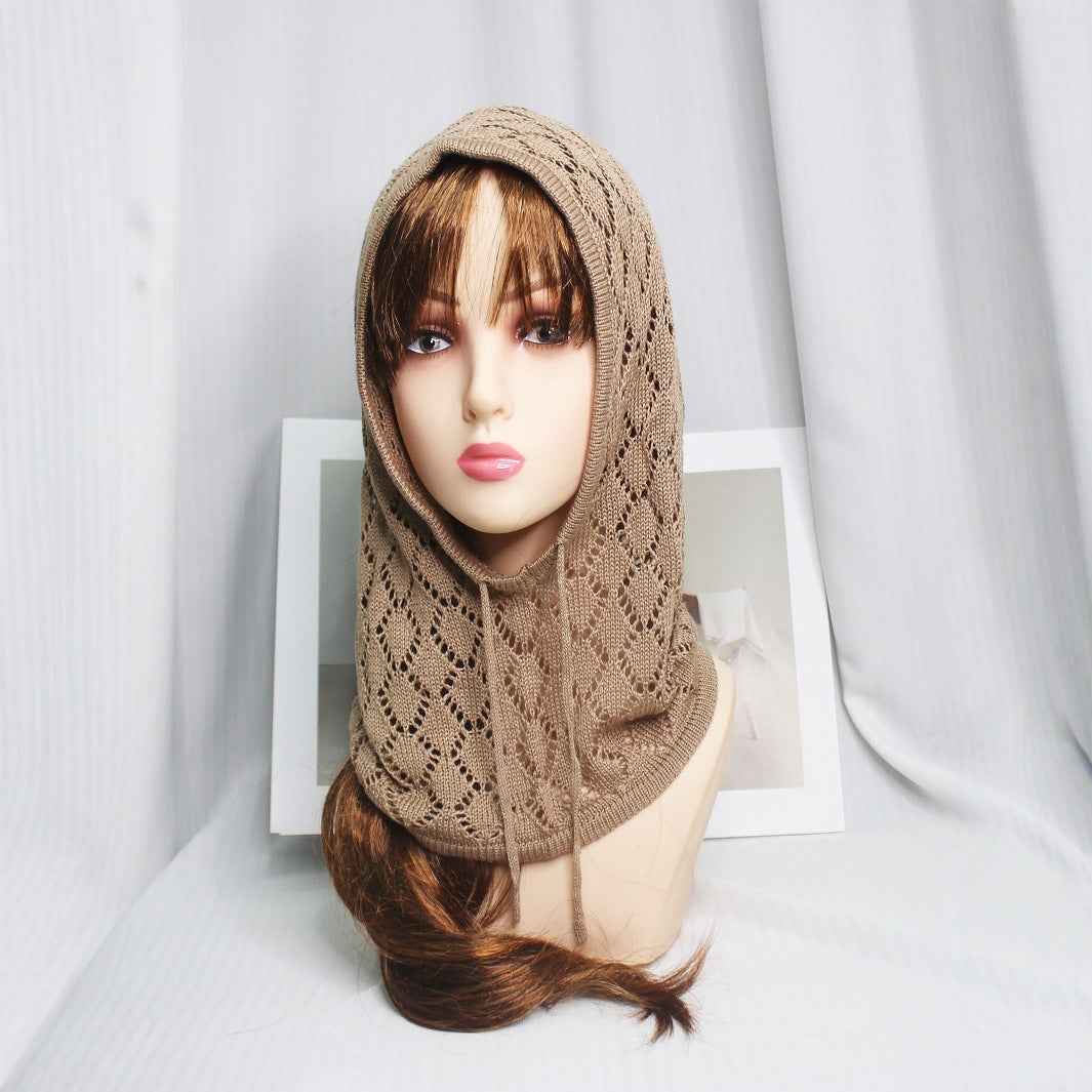 XLT001  Lightweight Hollow-out Pattern Woolen Jersey Cap