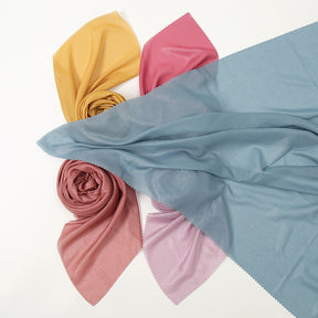 YW206 110*110 pleated plain kerchief hijab