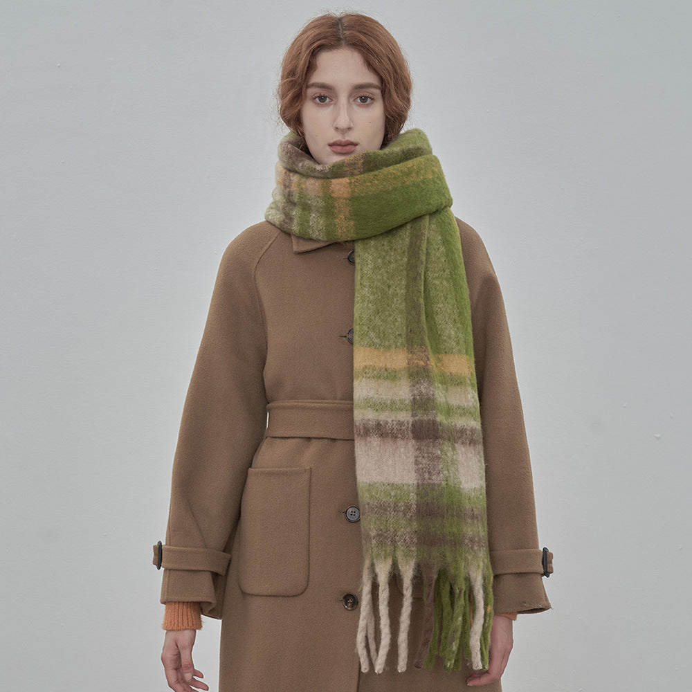 TLQHZZ-071 plaid stripe winter scarf