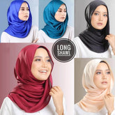 YW93 solid color satin hijab